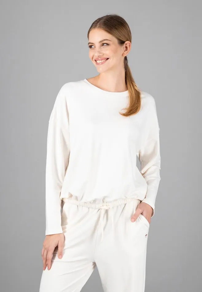 FYNCHHATTON Sweatshirt With A Gathered Hem Sky Bluetaupecoralmilk Women Sale