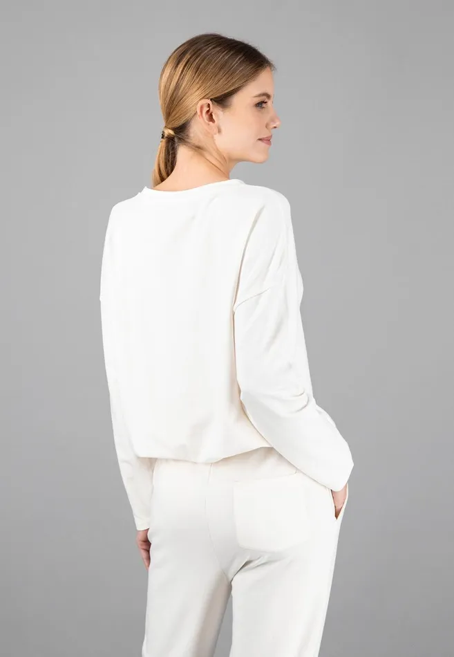 FYNCHHATTON Sweatshirt With A Gathered Hem Sky Bluetaupecoralmilk Women Sale