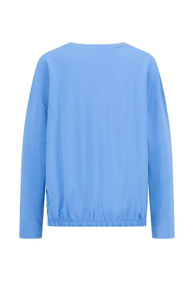 FYNCHHATTON Sweatshirt With A Gathered Hem Sky Bluetaupecoralmilk Women Sale
