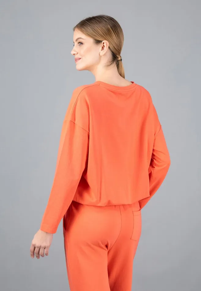 FYNCHHATTON Sweatshirt With A Gathered Hem Sky Bluetaupecoralmilk Women Sale