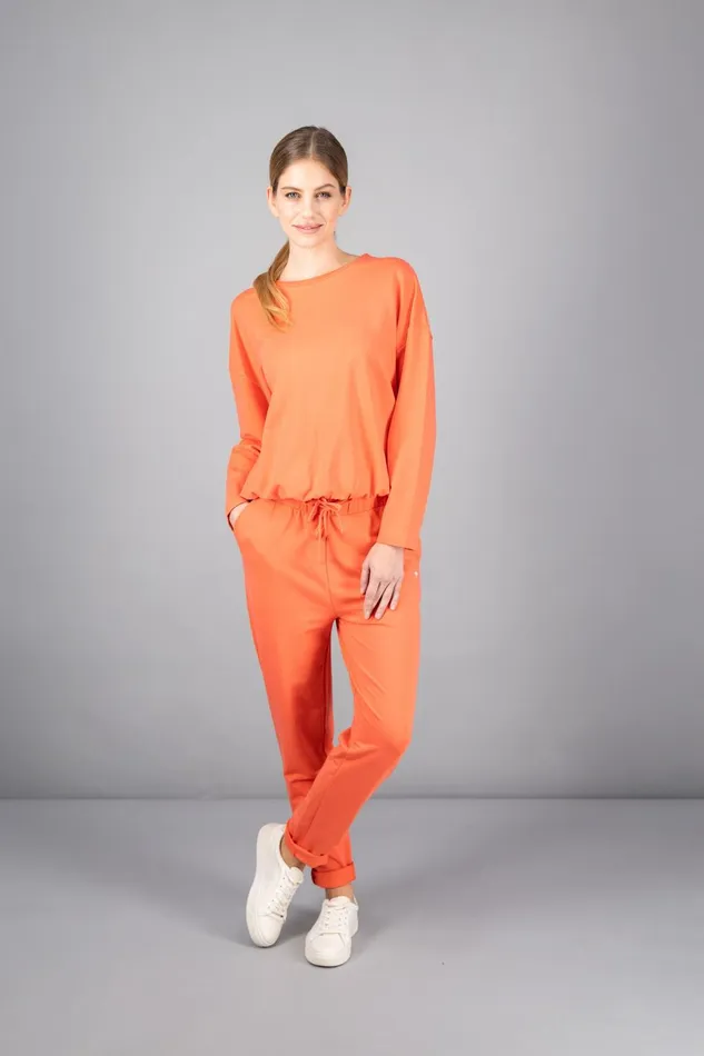 FYNCHHATTON Sweatshirt With A Gathered Hem Sky Bluetaupecoralmilk Women Sale