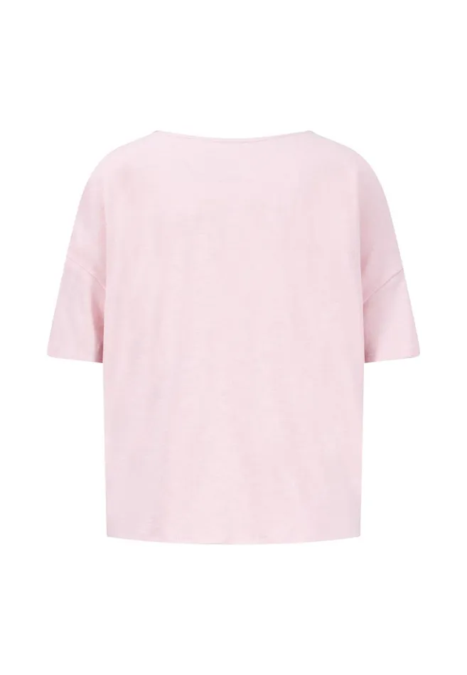 FYNCHHATTON Tshirt With A Stalk Cut In Plain Colors Milksummer Redfresh Rose Women Tshirts