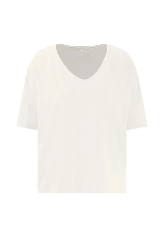 FYNCHHATTON Tshirt With A Stalk Cut In Plain Colors Milksummer Redfresh Rose Women Tshirts