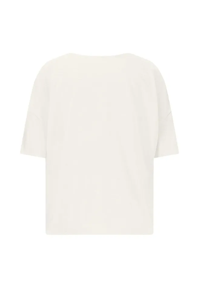 FYNCHHATTON Tshirt With A Stalk Cut In Plain Colors Milksummer Redfresh Rose Women Tshirts