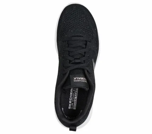 GO WALK Joy 8211 Violet Black Rose Gold Women SKECHERS Lace Up