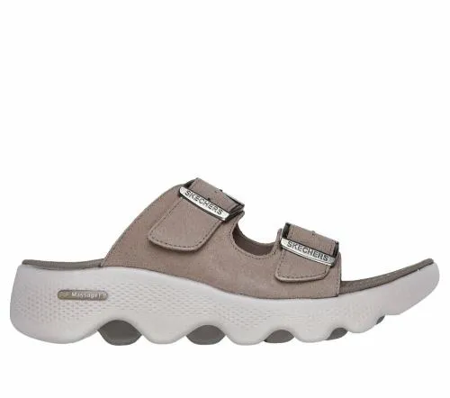 GO WALK Massage Fit 8211 Immerse Dark Taupe Women SKECHERS Sandals