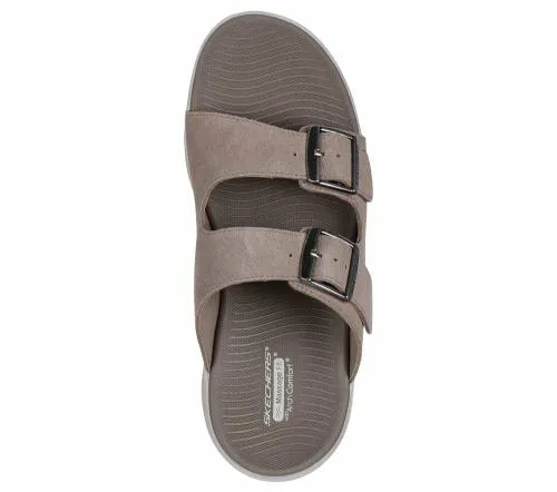 GO WALK Massage Fit 8211 Immerse Dark Taupe Women SKECHERS Sandals