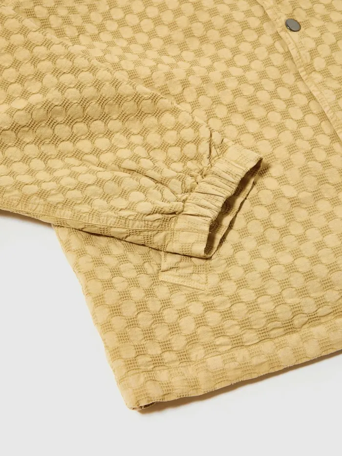 Head Coach Jacket In Camel Dot Waffle Men Universal Works Jackets