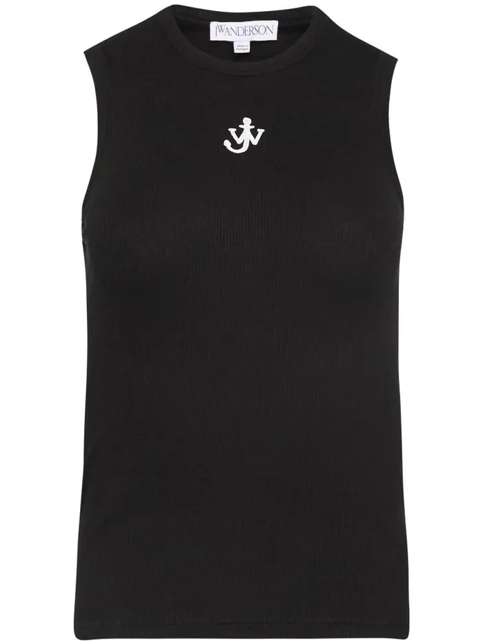Henrik Vibskov Boutique Anchor Embroidery Vest 8211 Black Women Dresses