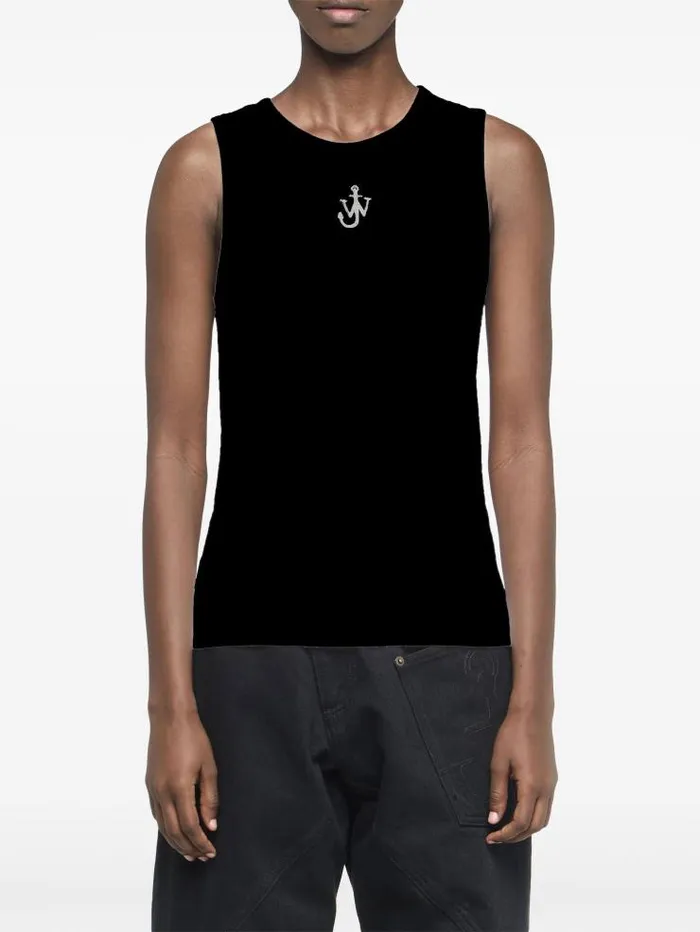 Henrik Vibskov Boutique Anchor Embroidery Vest 8211 Black Women Dresses