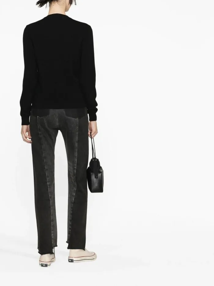 Henrik Vibskov Boutique CDG Play X Invader Womens Black Cardigan 8211 Pixelated Heart Women Knitwear