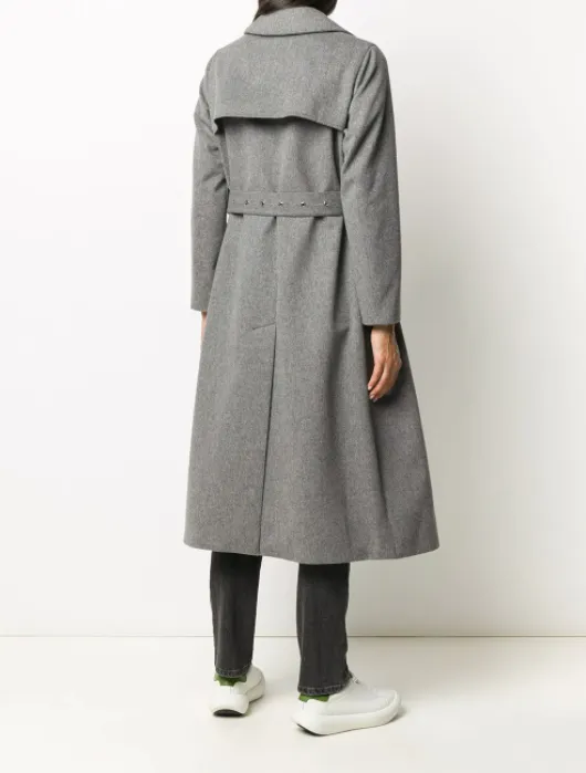 Henrik Vibskov Boutique DoubleBreasted Wool Coat 8211 Grey Women Jackets and Coats