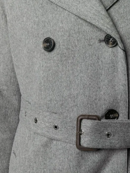 Henrik Vibskov Boutique DoubleBreasted Wool Coat 8211 Grey Women Jackets and Coats