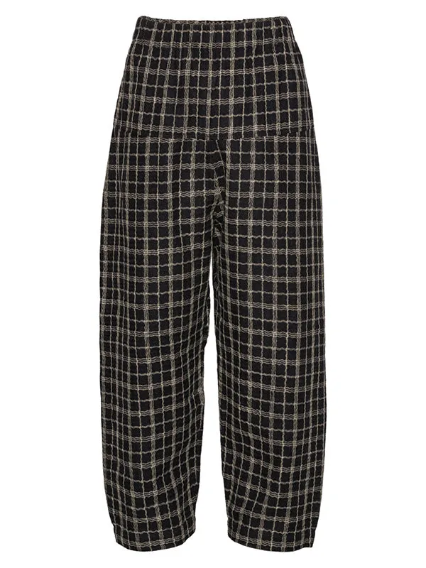 Henrik Vibskov Boutique Eclipse Pants 8211 Black Curvy Grid Men Pants