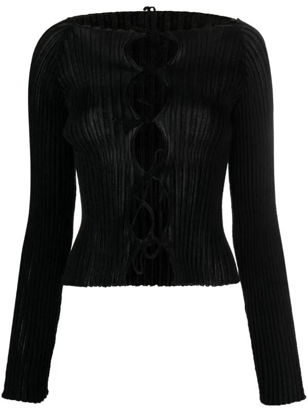 Henrik Vibskov Boutique Emma String Cardigan 8211 Black Women Tops