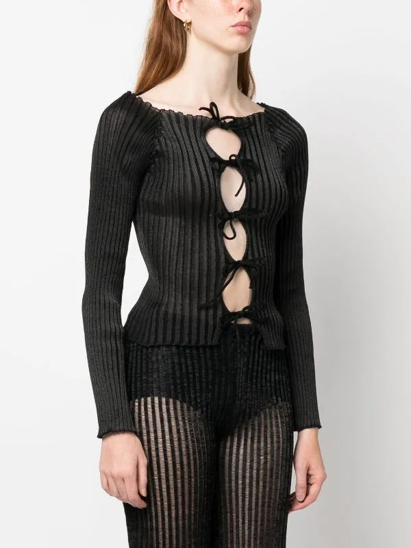 Henrik Vibskov Boutique Emma String Cardigan 8211 Black Women Tops