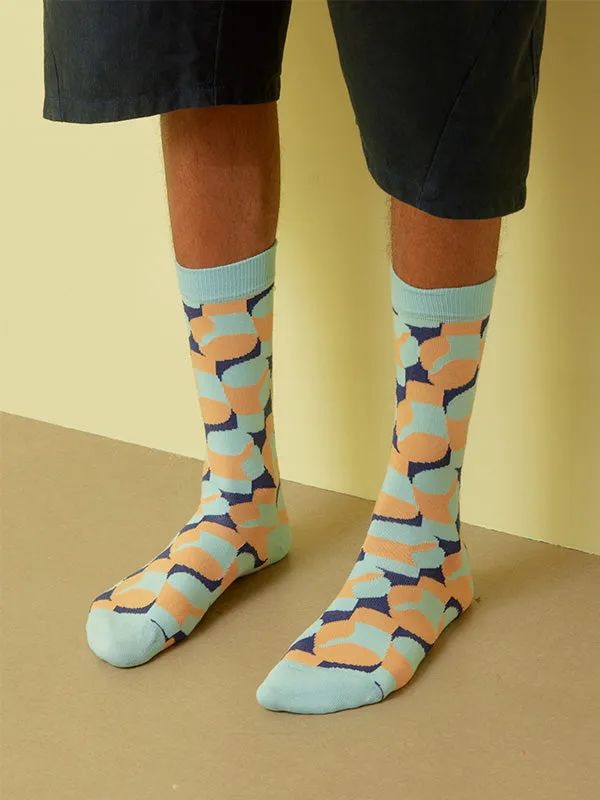 Henrik Vibskov Boutique KO Socks Homme 8211 Blue Sunset Gloves Men Socks