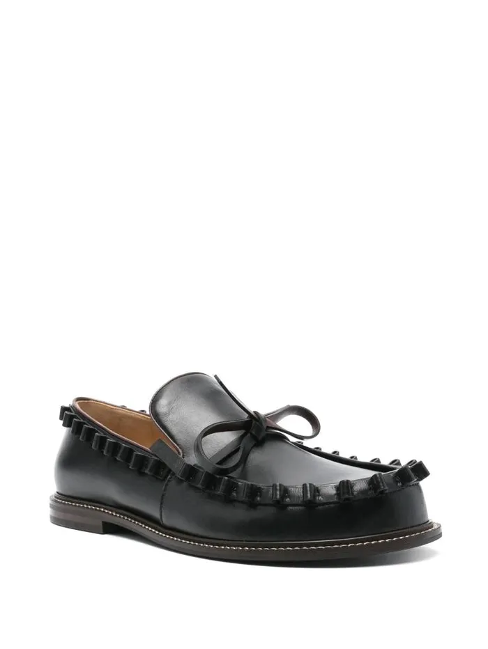 Henrik Vibskov Boutique Mens Ruffle Moccassin 8211 Black Men Shoes