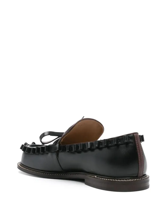 Henrik Vibskov Boutique Mens Ruffle Moccassin 8211 Black Men Shoes