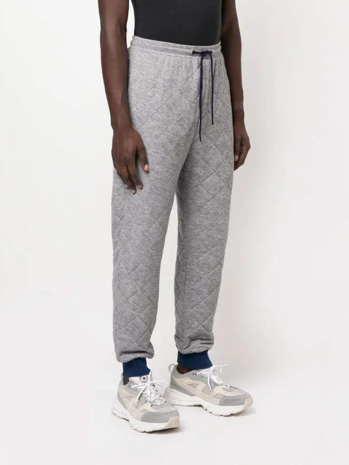 Henrik Vibskov Boutique Quilted Logo Pants 8211 Grey Men Pants
