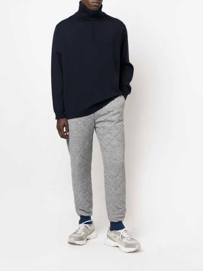 Henrik Vibskov Boutique Quilted Logo Pants 8211 Grey Men Pants