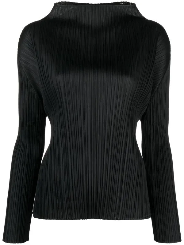Henrik Vibskov Boutique SS25 MC February Long Sleeve Mock Neck Top 8211 Black Women Tops Henrik Vibskov Boutique SS25 MC February Long Sleeve Mock Neck Top 8211 Black Women Tops