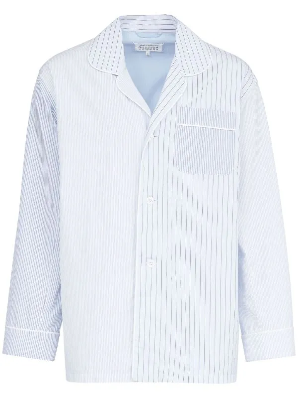 Henrik Vibskov Boutique Striped Longsleeved Shirt 8211 Light Blue Men Shirts