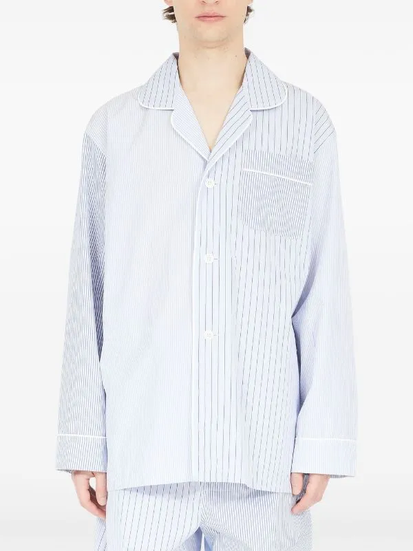Henrik Vibskov Boutique Striped Longsleeved Shirt 8211 Light Blue Men Shirts