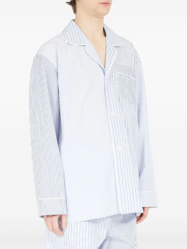 Henrik Vibskov Boutique Striped Longsleeved Shirt 8211 Light Blue Men Shirts