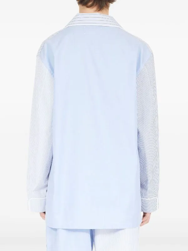 Henrik Vibskov Boutique Striped Longsleeved Shirt 8211 Light Blue Men Shirts