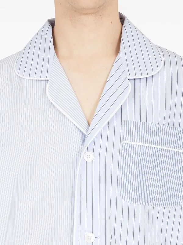 Henrik Vibskov Boutique Striped Longsleeved Shirt 8211 Light Blue Men Shirts