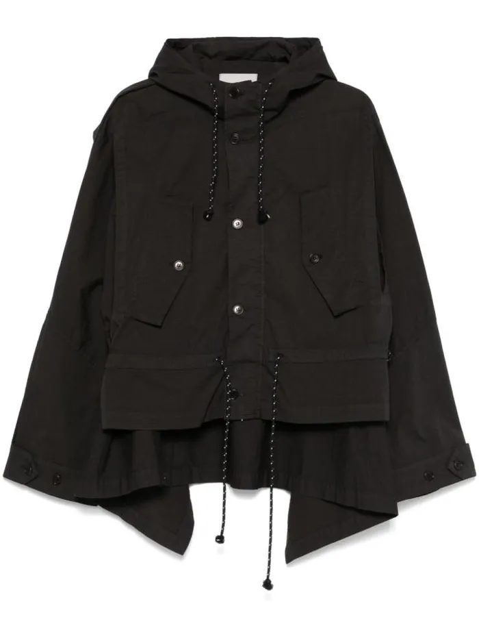 Henrik Vibskov Boutique Uncut Short Parka 8211 Black Men Jackets and Coats