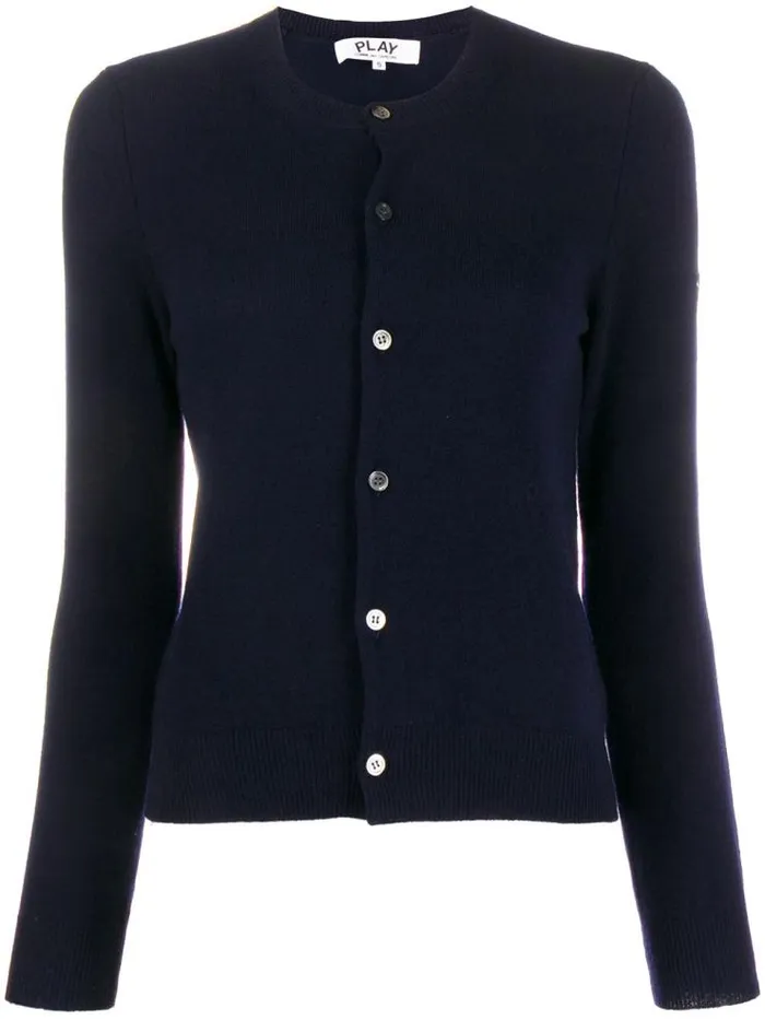 Henrik Vibskov Boutique Womens Cardigan Sleeve Black Heart 8211 Navy Women Knitwear Henrik Vibskov Boutique Womens Cardigan Sleeve Black Heart 8211 Navy Women Knitwear