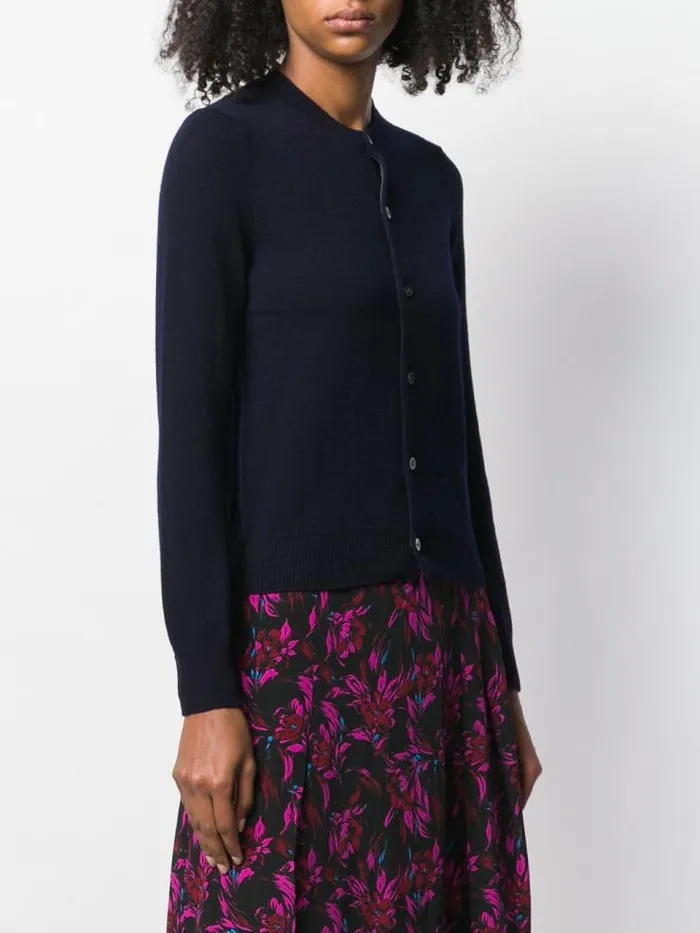 Henrik Vibskov Boutique Womens Cardigan Sleeve Black Heart 8211 Navy Women Knitwear