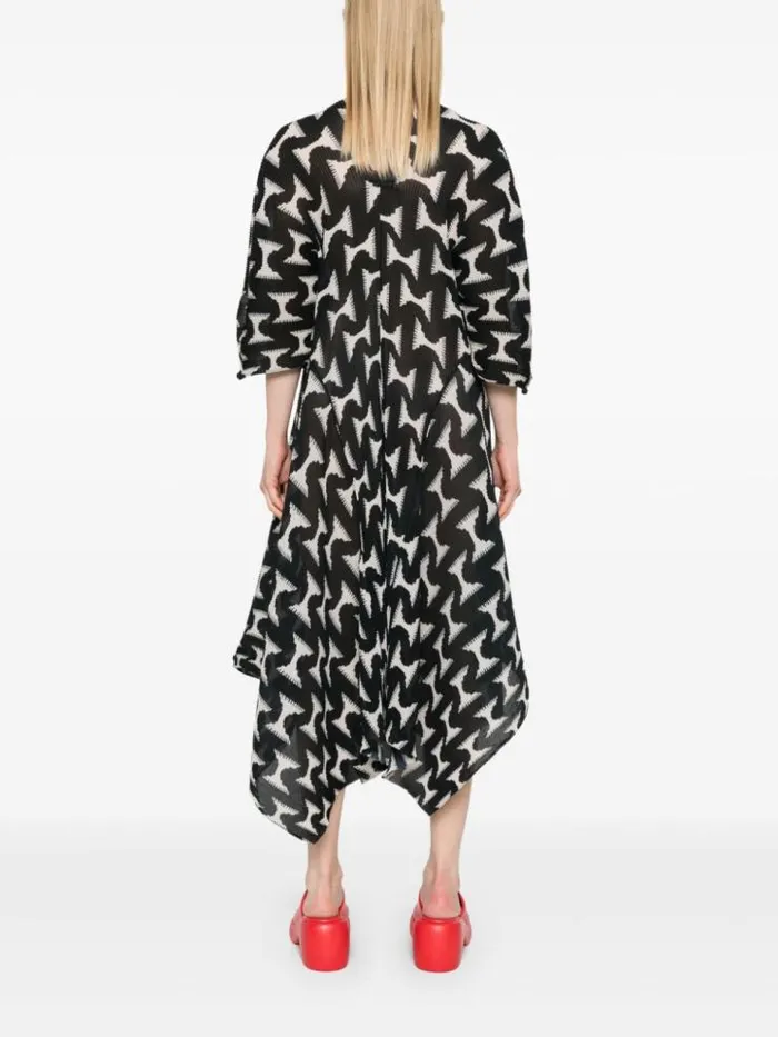 Henrik Vibskov Boutique Wrist Plisse Dress 8211 Black White Jazzhands Women Dresses