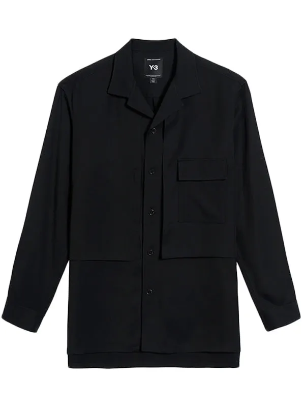 Henrik Vibskov Boutique Y3 Rayon Twill Shirt 8211 Black Men Shirts
