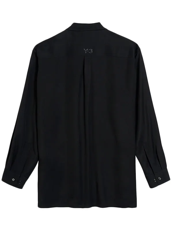 Henrik Vibskov Boutique Y3 Rayon Twill Shirt 8211 Black Men Shirts