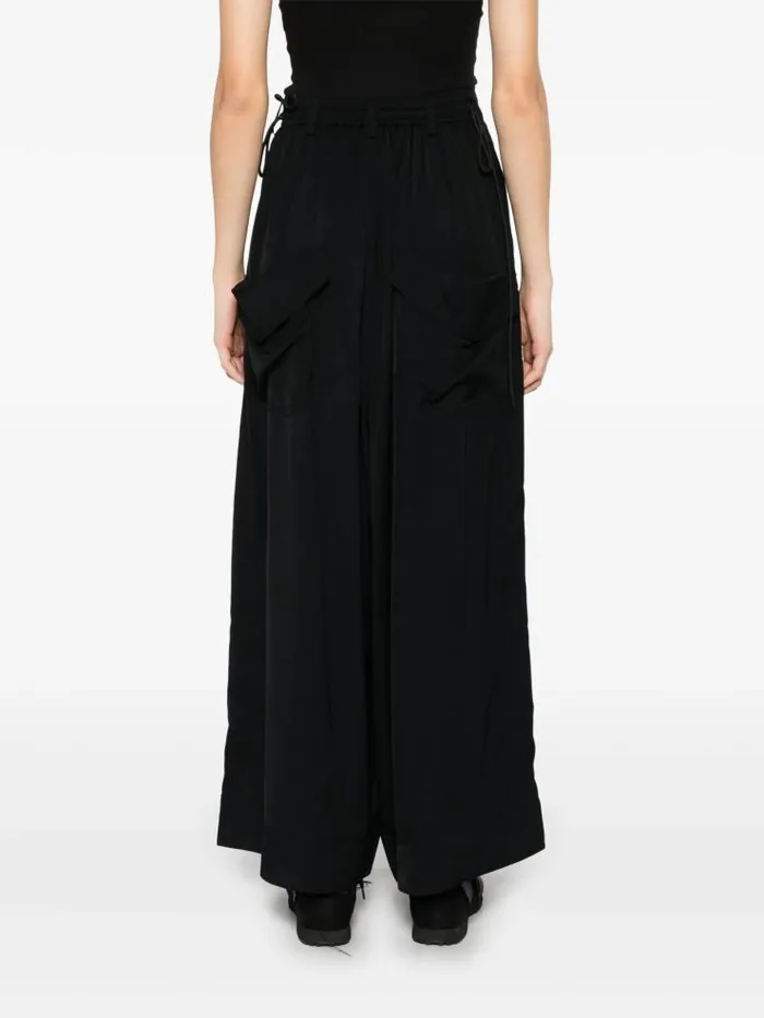 Henrik Vibskov Boutique Y3 Rayon Twill Wide Pants 8211 Black Women Pants