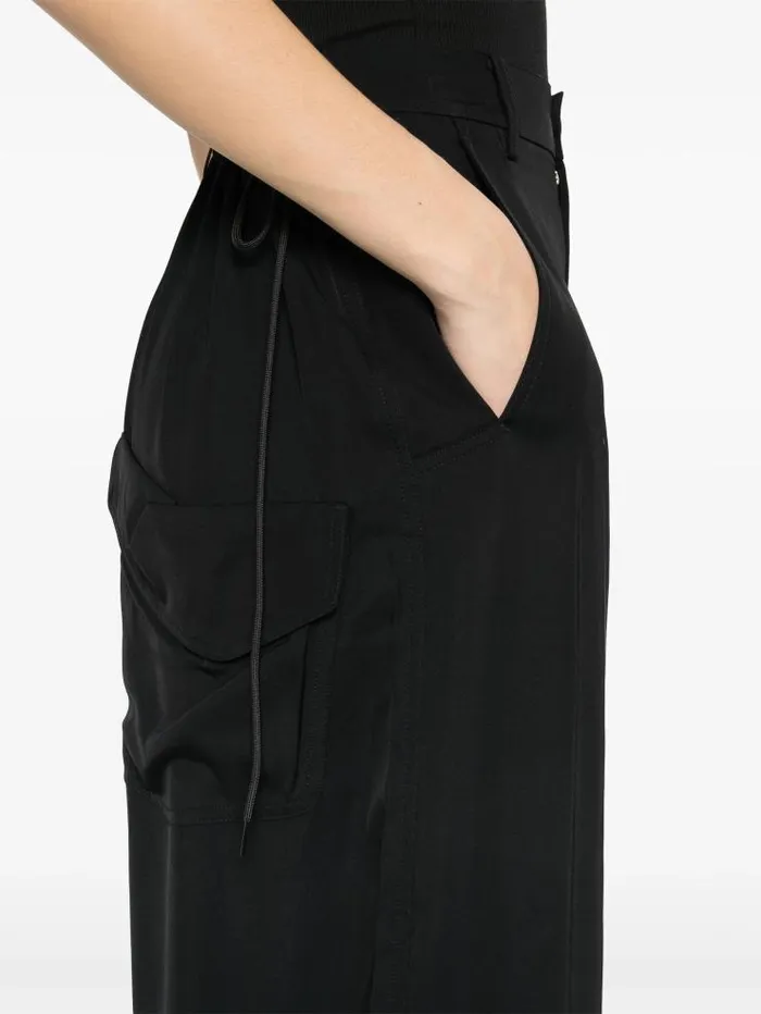 Henrik Vibskov Boutique Y3 Rayon Twill Wide Pants 8211 Black Women Pants
