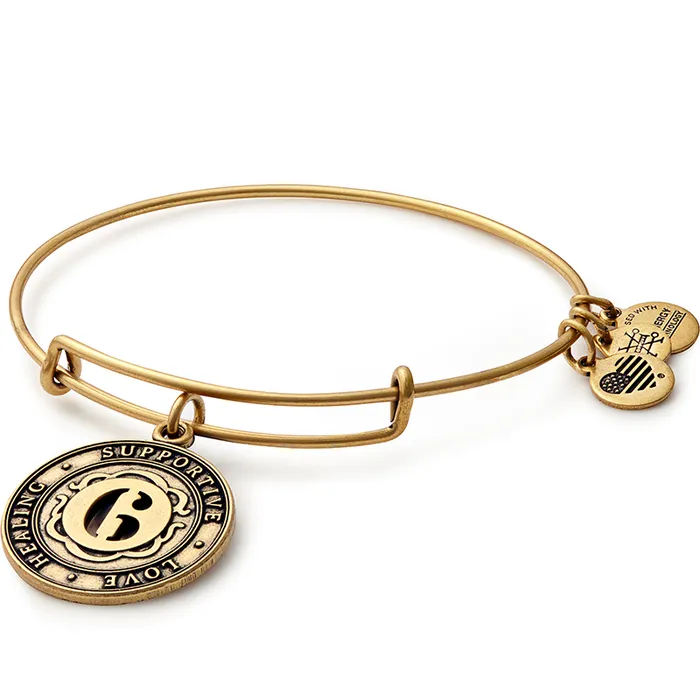 Iconic Women Alex And Ani Number 6 Charm Bangle Bracelet Rafaelian Gold