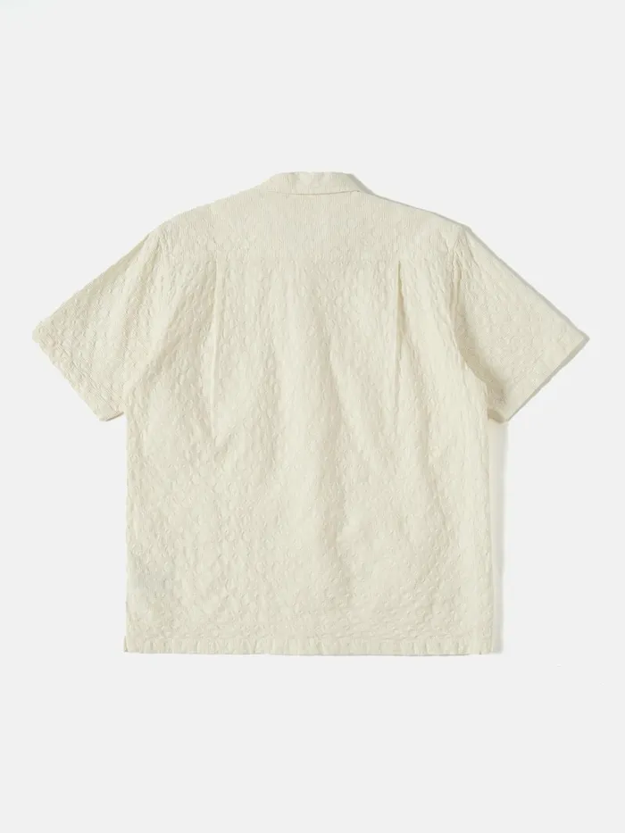 Island Shirt In Ecru Dot Waffle Men Universal Works Shirts