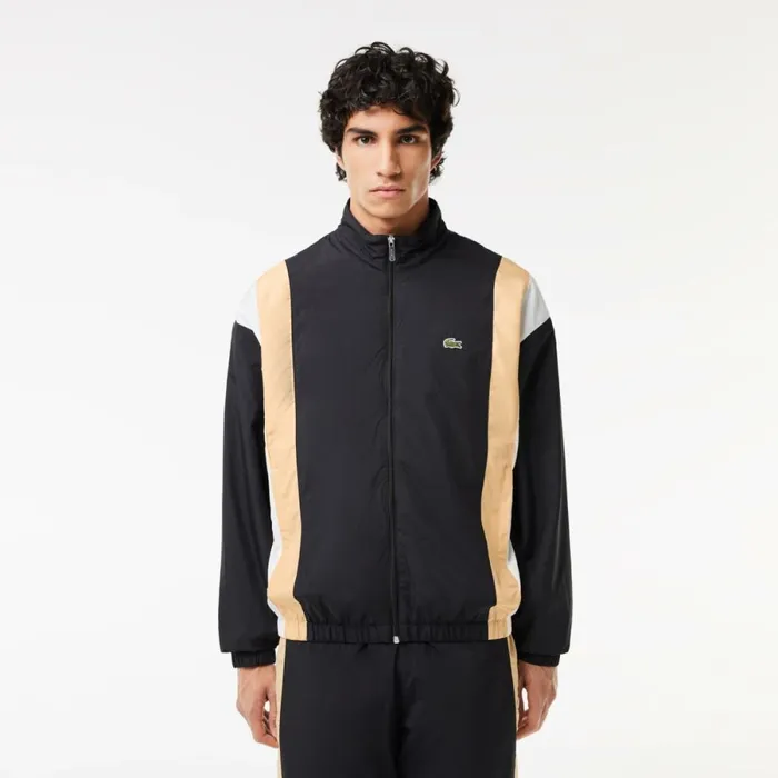 Jackets and Coats Men Lacoste Men039s Colorblock Waterproof Track Jacket Black Beige White Ikh Jackets and Coats Men Lacoste Men039s Colorblock Waterproof Track Jacket Black Beige White Ikh