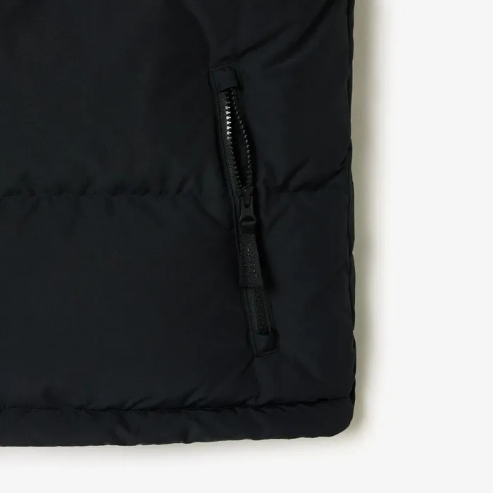 Jackets and Coats Men Lacoste Men039s Qulted Croc Down Vest Black 031