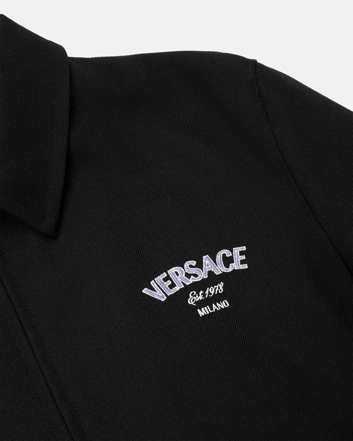 Jackets and Coats Men Versace Medusa Gallery Wool Blouson Jacket Black