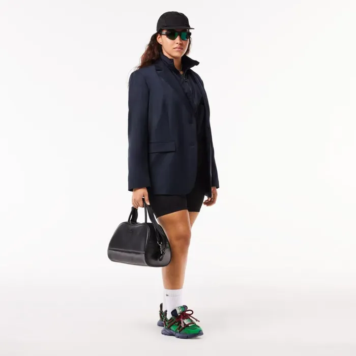 Jackets and Coats Women Lacoste Women039s Oversized Wool Blazer Abysm Blue Hde