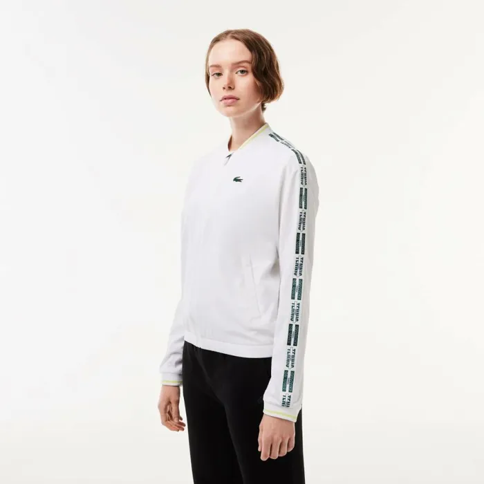 Jackets and Coats Women Lacoste Women039s Recycled Fiber Stretch UltraDry Tennis Jacket White 001 Jackets and Coats Women Lacoste Women039s Recycled Fiber Stretch UltraDry Tennis Jacket White 001