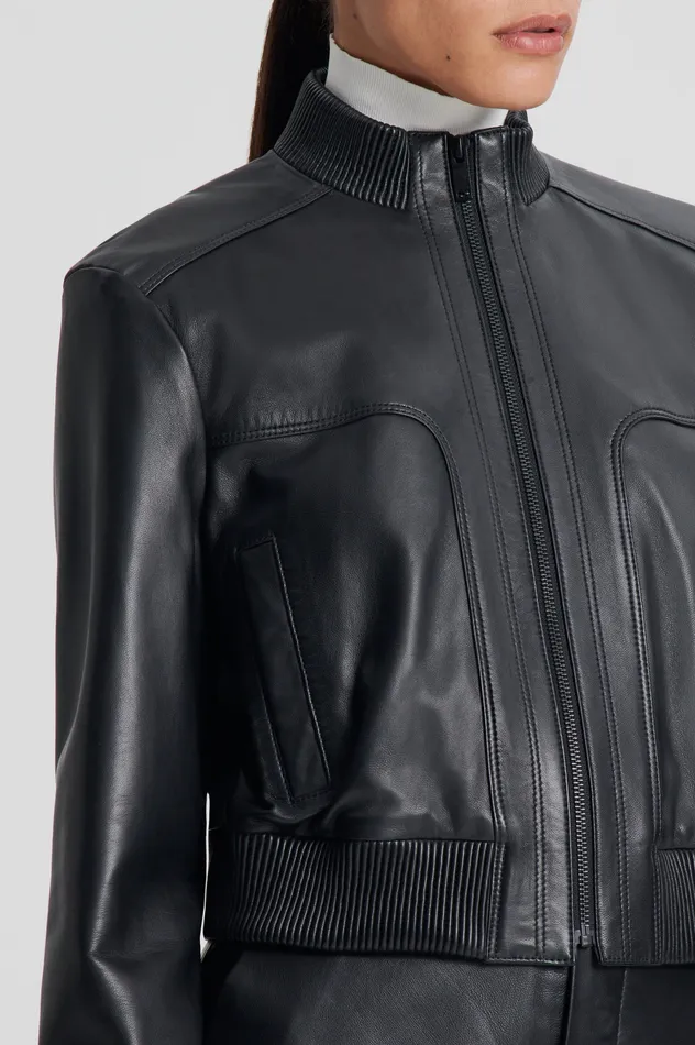 Jackets Women LEATHER BOMBER BLACK Scanlan Theodore