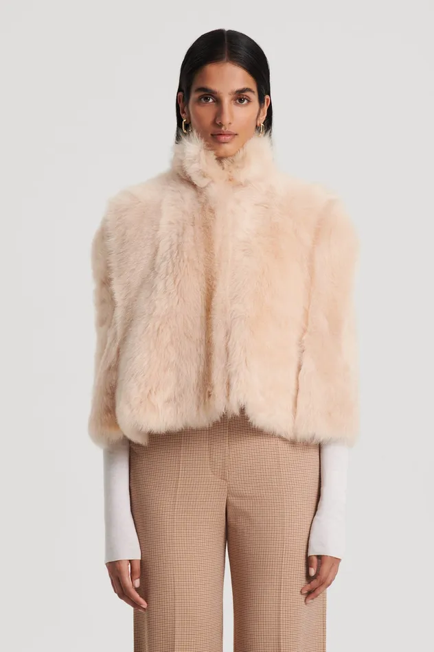 Jackets Women TOSCANA CAPE CHAMPAGNE Scanlan Theodore Jackets Women TOSCANA CAPE CHAMPAGNE Scanlan Theodore