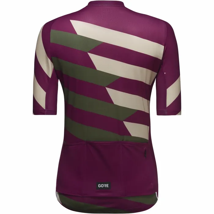 Jerseys and Shirts Women GOREWEAR Spirit Signal Chaos Jersey Womens Process Purpleutility Green