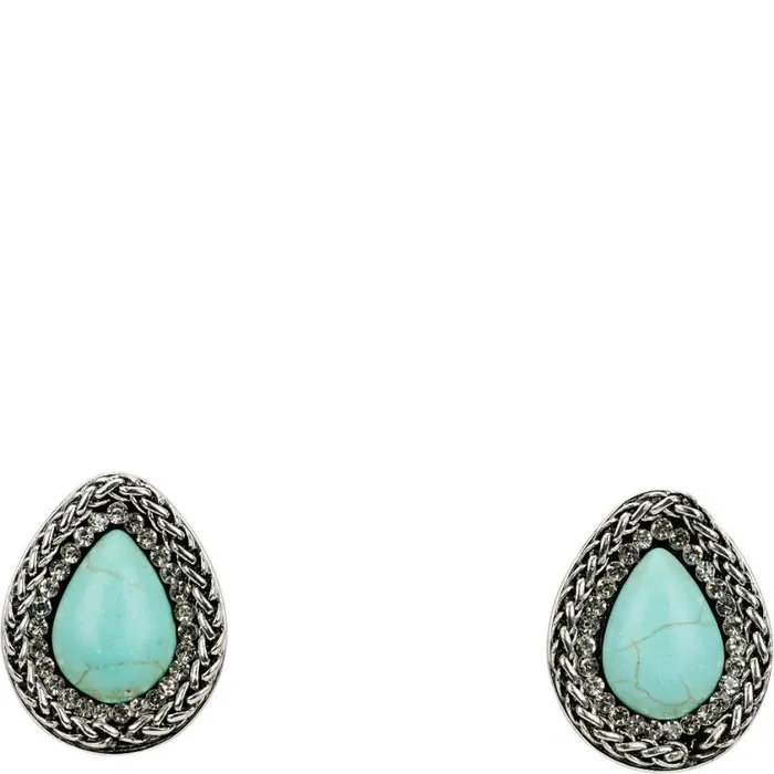 Jewelry Women Justin Boots Justin Teardrop Earrings Silver 040grey041